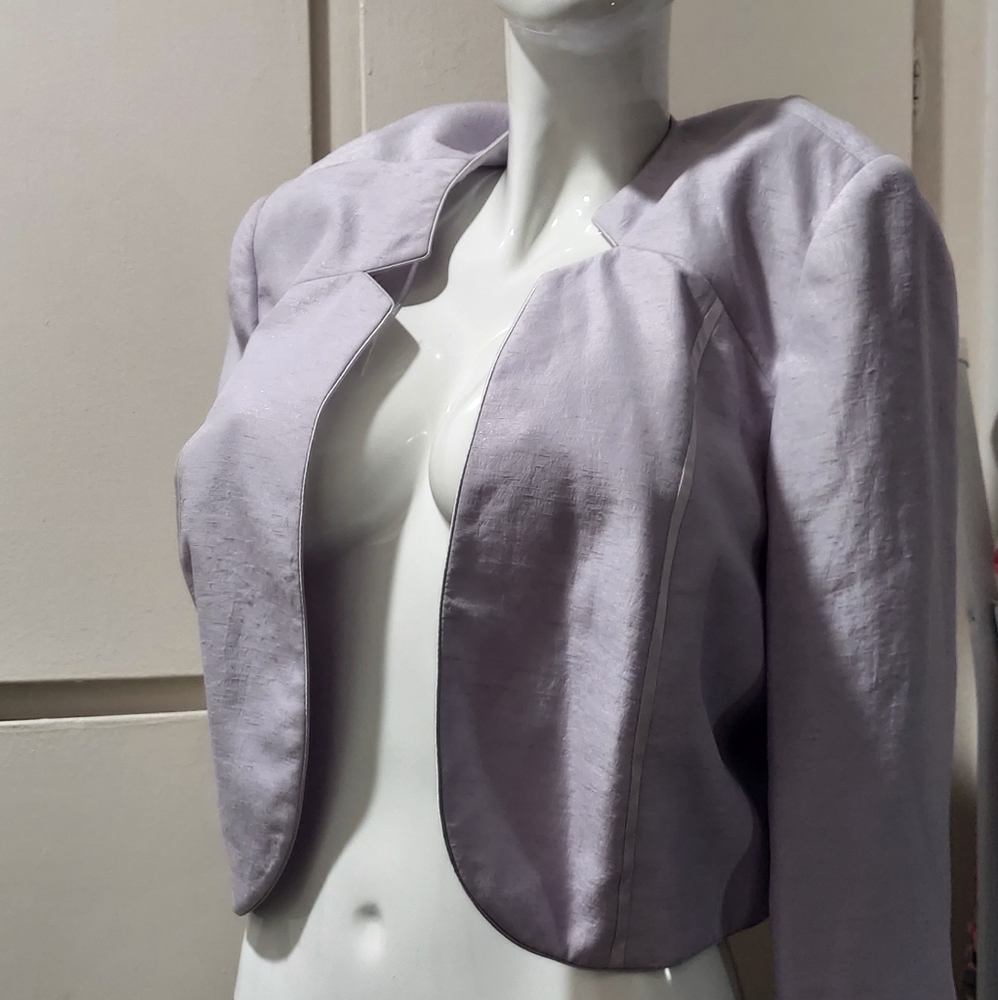 Purple front open blazer